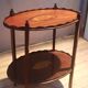 English 2-tier mahogany pedestal table