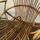 Pair of rattan shell armchairs 60s