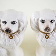 Ceramic dog figurines, English style, 1970s, made in England