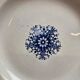 Semi-deep plate Terre de Fer Clairefontaine LG Normandy 19th century blue decoration