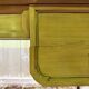 Louis XVI style flat desk in cherry wood and leather