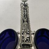 Pair of solid silver salt pans