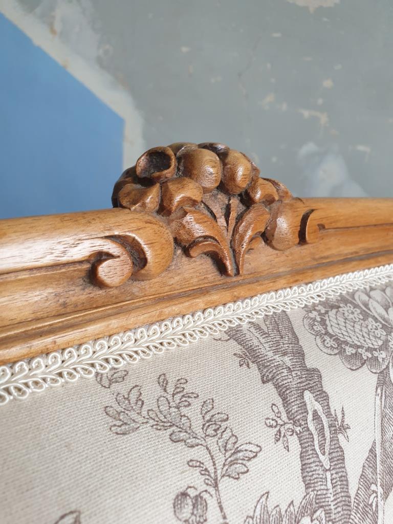 Louis XV style convertible sofa toile de Jouy Chinoiseries