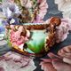 19th century French Art Nouveau planter in barbonite ceramic and m