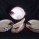 Fish service for 12 people in Longwy ceramic, Copenhagen model, 1960s