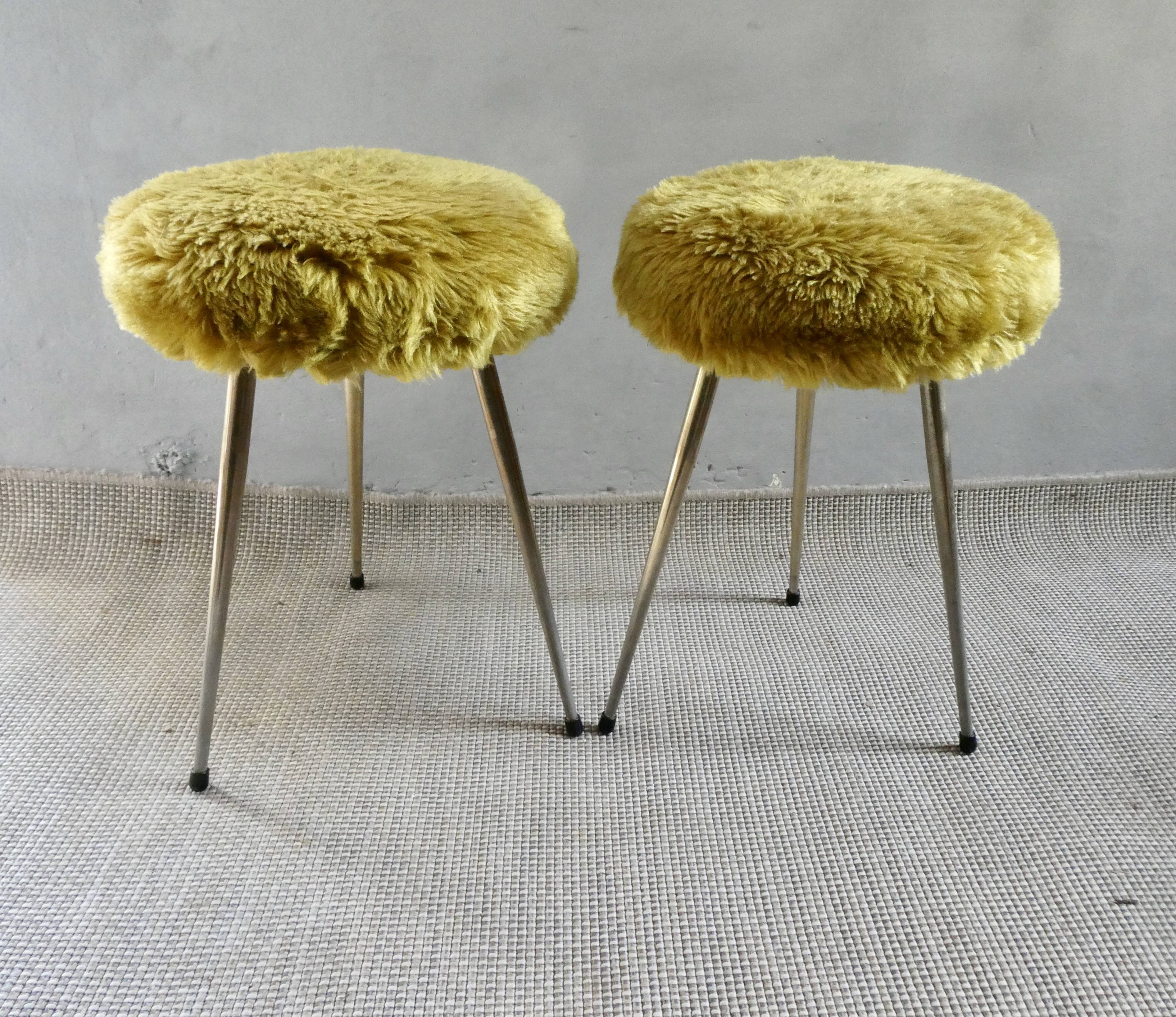 Pair of Pelfran tripod stools