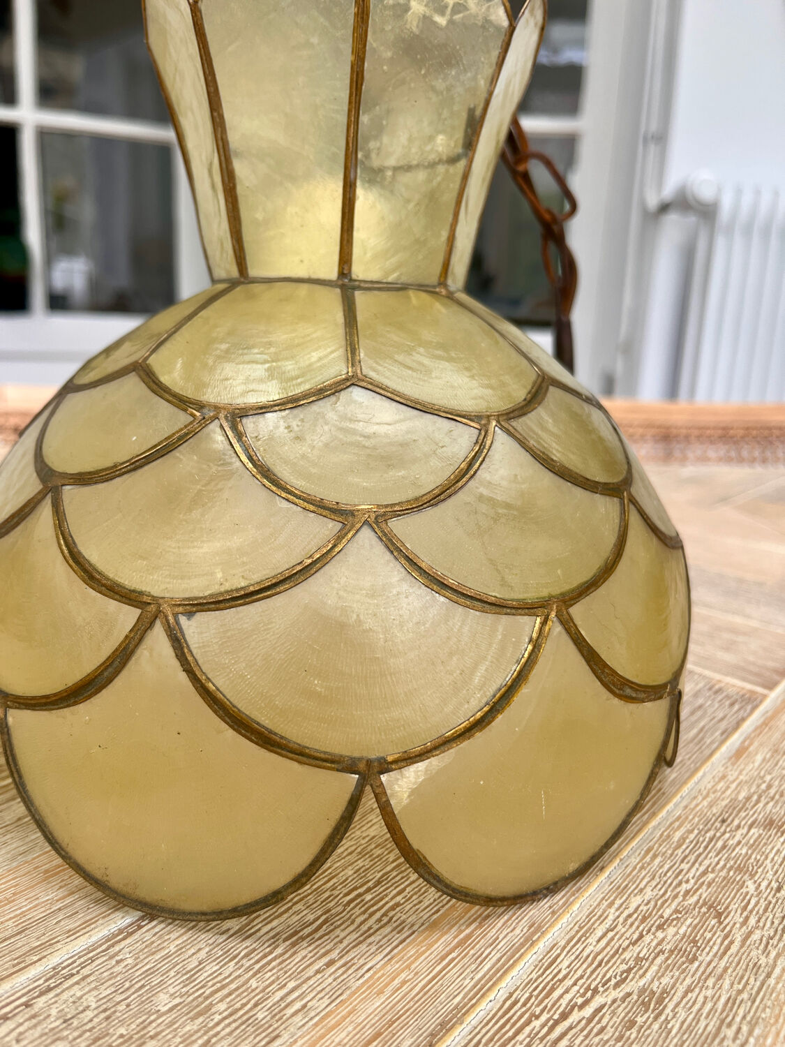 Golden mother-of-pearl "Mermaid" earrings