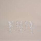 Set of 11 glass glasses