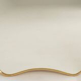 Patinated brass-framed mirror. 1980s/90s.