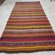 Vintage Turkish kilim, handwoven, 152x318 cm.