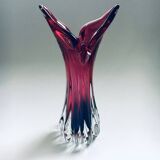 Czech Crystal Art Glass Beak Vase by Jozef Hospodka for Chribska Glassworks, 1950s