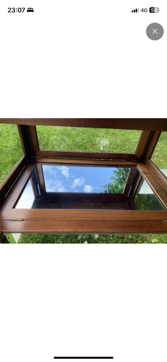Glass tea table with its tray