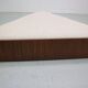 Vintage triangular plywood with boucle-fabric sit element / Ottoman, 1970s