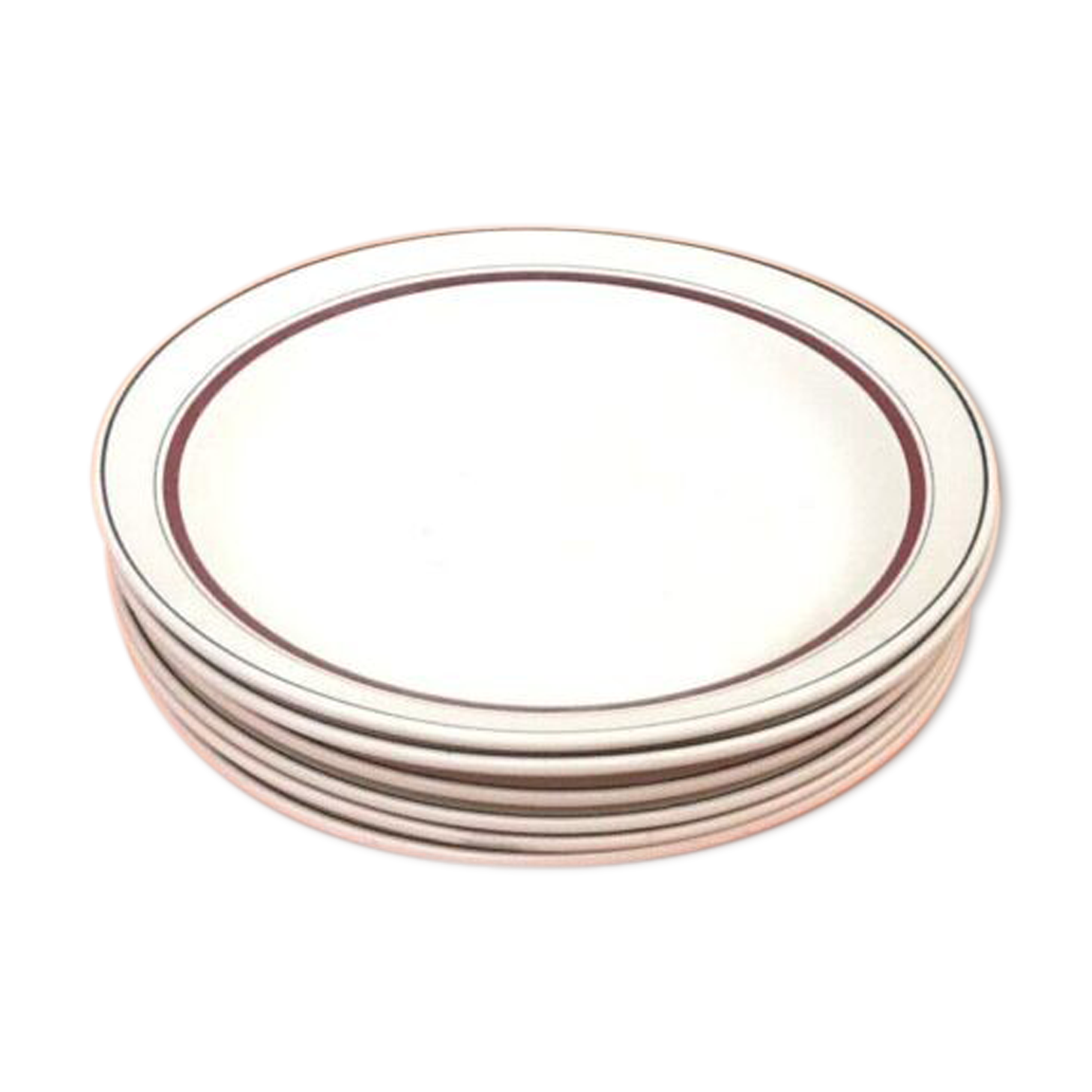 6 soup plates Boch Frères La Louvière Belgian manufacture