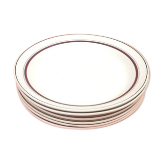 6 soup plates Boch Frères La Louvière Belgian manufacture