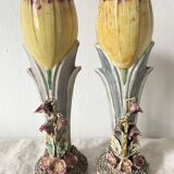 Pair of Art Nouveau tulip vases