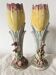 Paire de vases art nouveau  tulipes