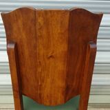 Art Deco period solid walnut chairs, set of 6