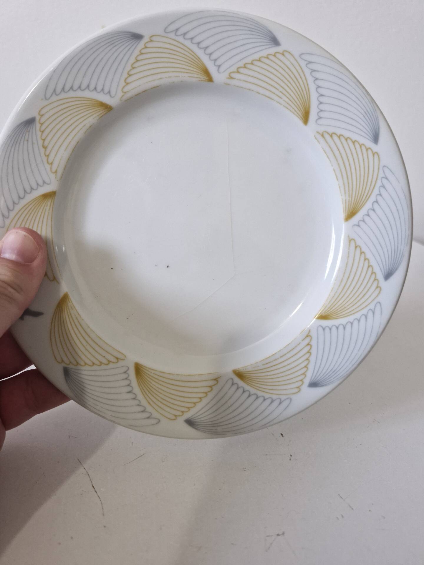 5 dessert plates porcelain RARE model 90 years Fouquet's Paris