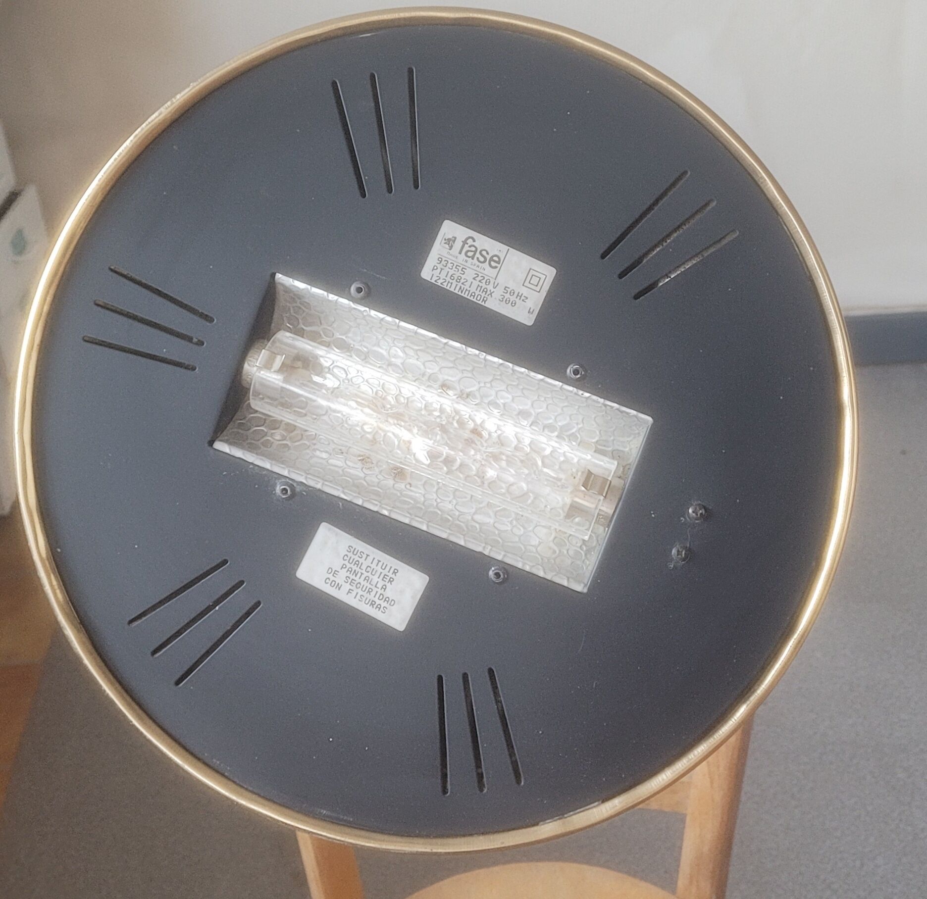 Lampadaire  halogene en laiton Fase