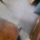 Table demi lune en noyer
