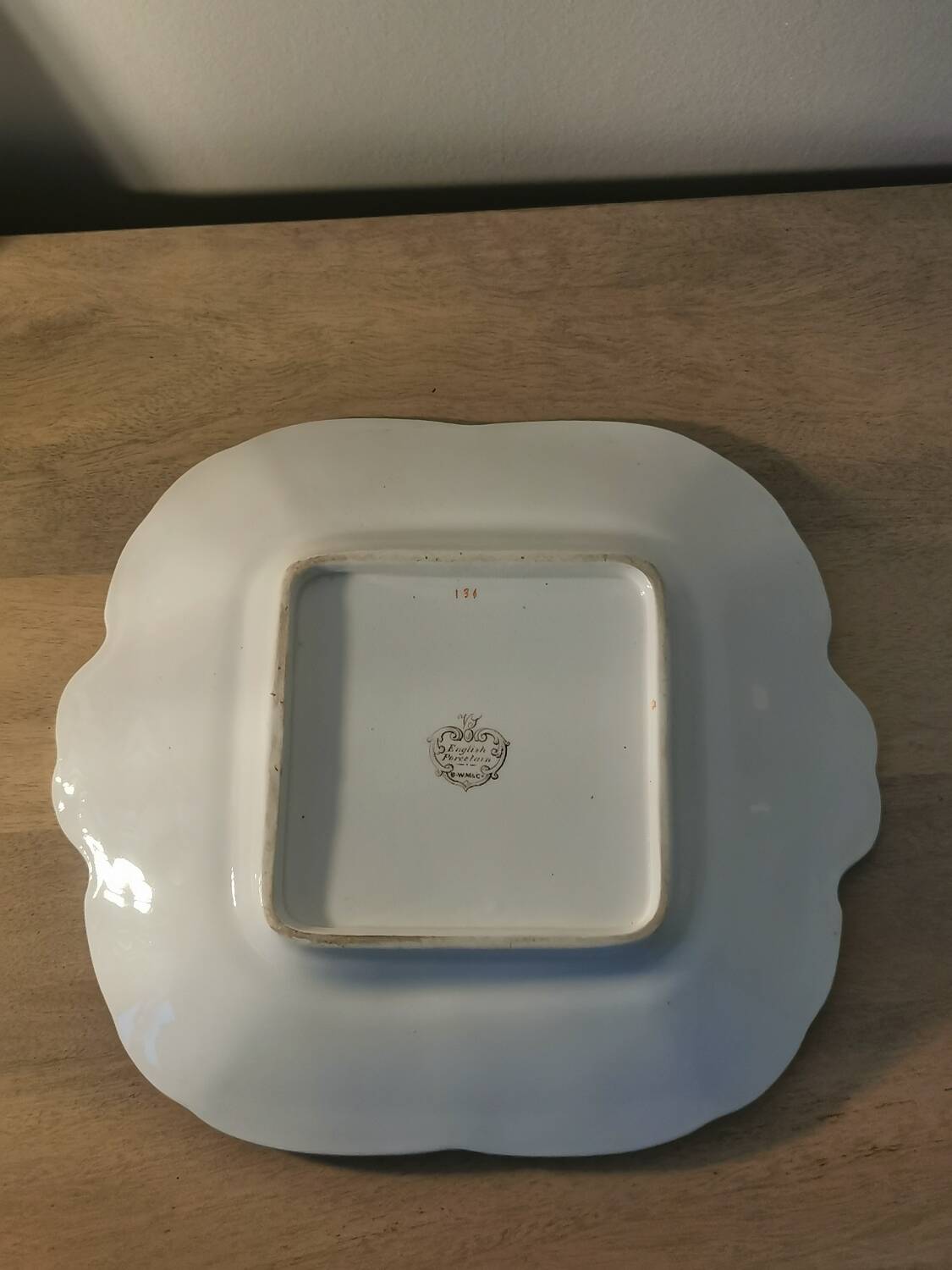19th century English porcelain cake dish