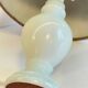Lampe marbre blanc et lin vintage