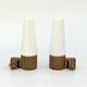 Pair of mustard-coloured ceramic wall lights IFÖ -Hans-Agne Jakobsson