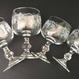 Set 12 verres d’Alsace cristal gravé vin et apéritif