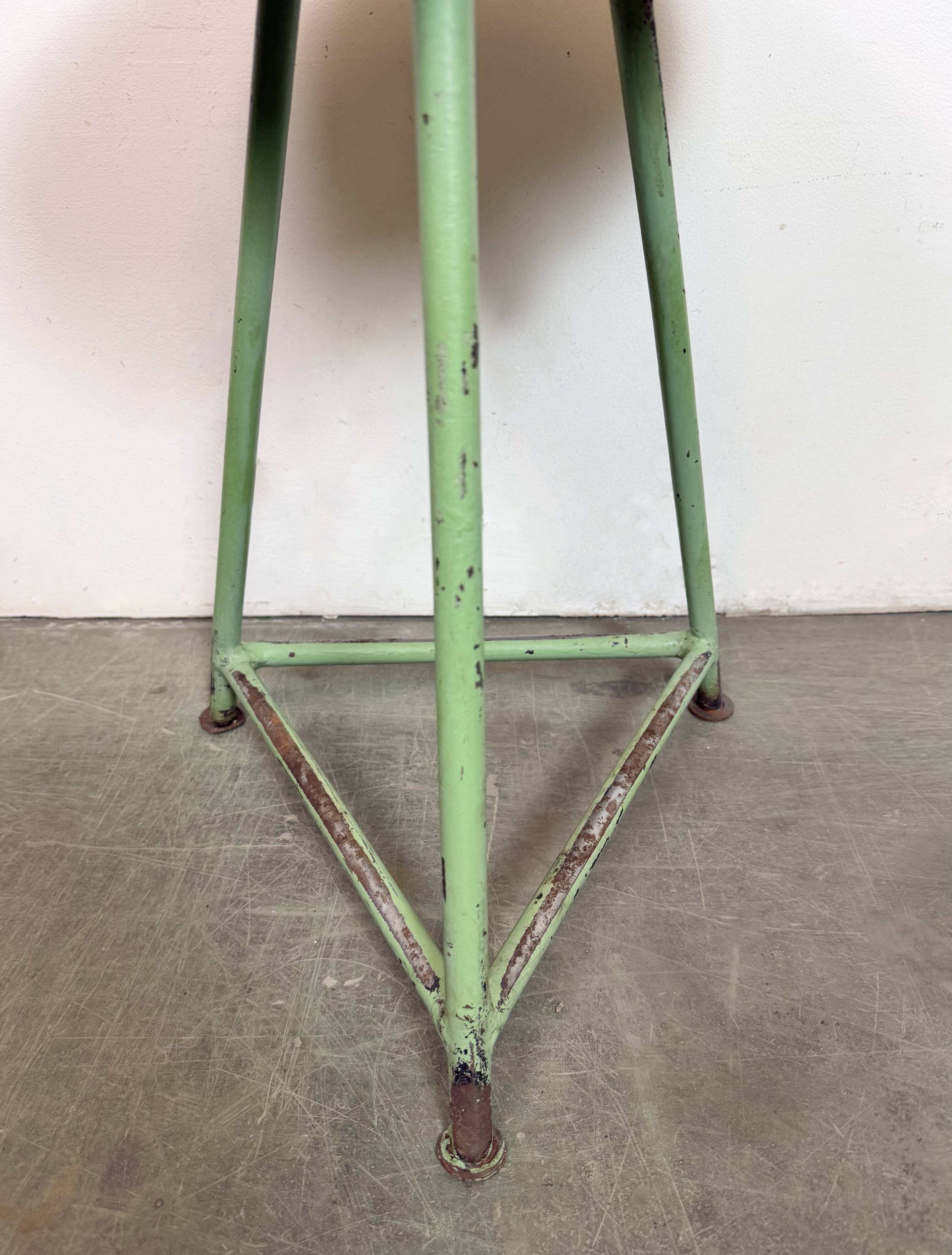 Green Industrial Workshop Stool, 1960s
