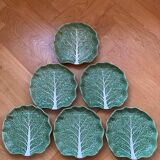 Cabbage leaf dessert plates