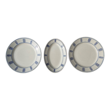 2 flat plates and 1 ravier Lunéville