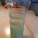 3 retro orangeade glasses