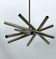 Mid-Century Modern 12 lights Brass chandelier by Stilnovo. Italy 1960s