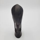 Sculpture africaine ancienne tête de femme en ébène