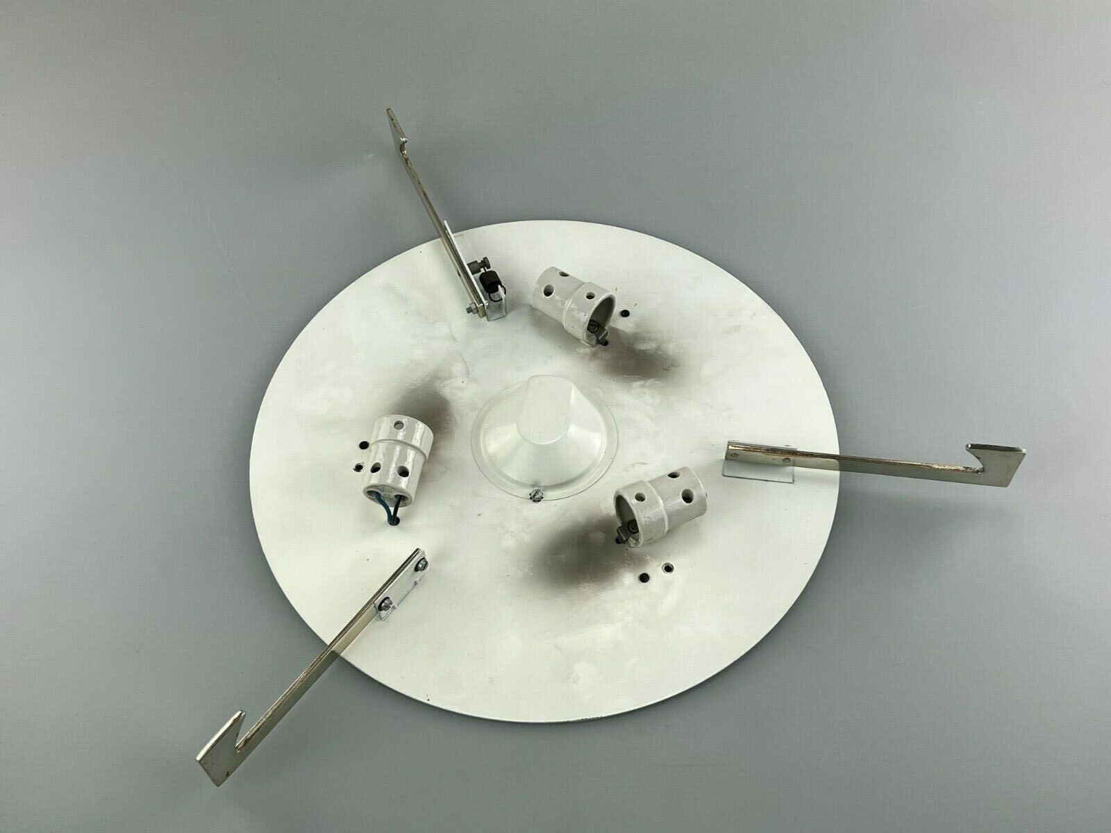 60s 70s Lamp Luminaire Plafoniere Flush Mount Ice Glass Kaiser Leuchten