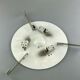 60s 70s Lamp Luminaire Plafoniere Flush Mount Ice Glass Kaiser Leuchten