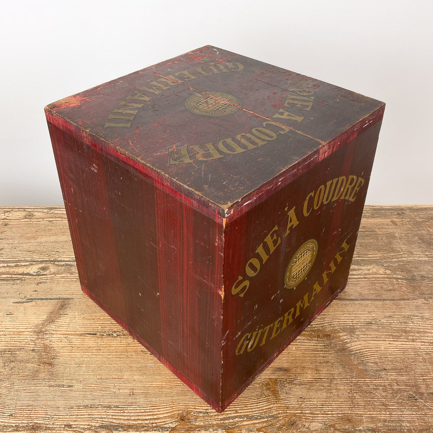 Antique french sewing thread store cabinet Gutermann