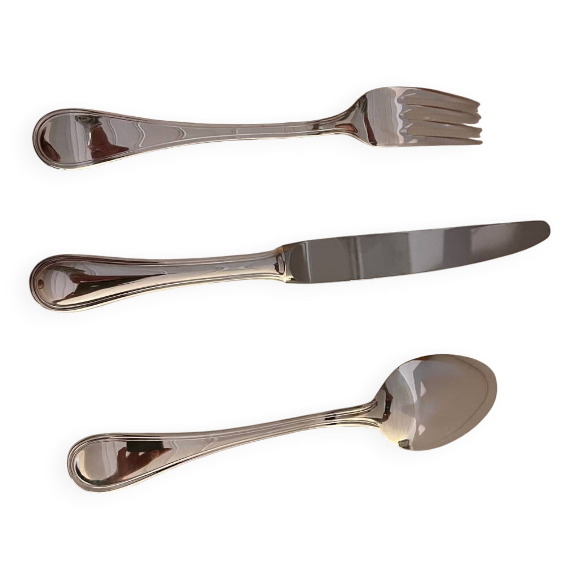 100-piece silver-plated cutlery set, for table and serving.