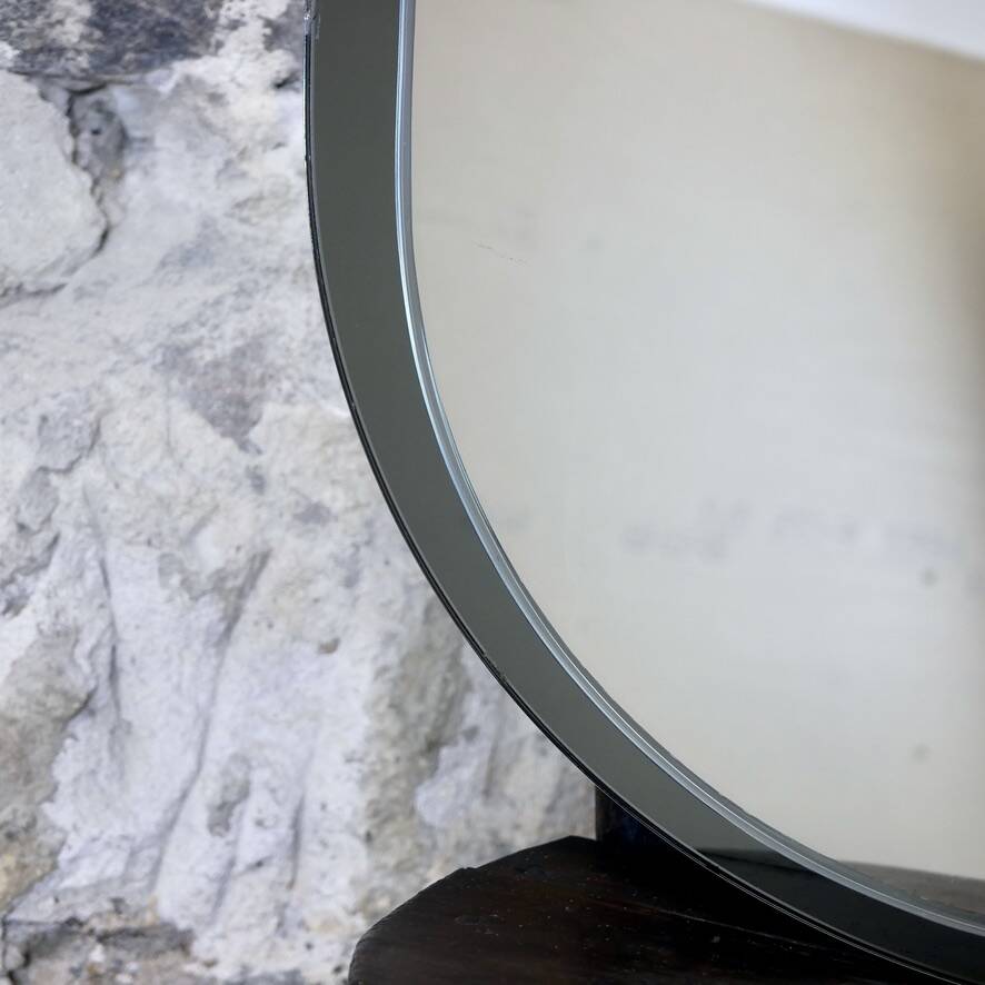 Large oval mirror by Veca, Italy, 1970s