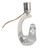 Sculptural Clear Crystal Glass Table Lamp by Schneider, France, 1950s