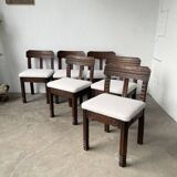 Set of 6 brutalist chairs from the 1940s