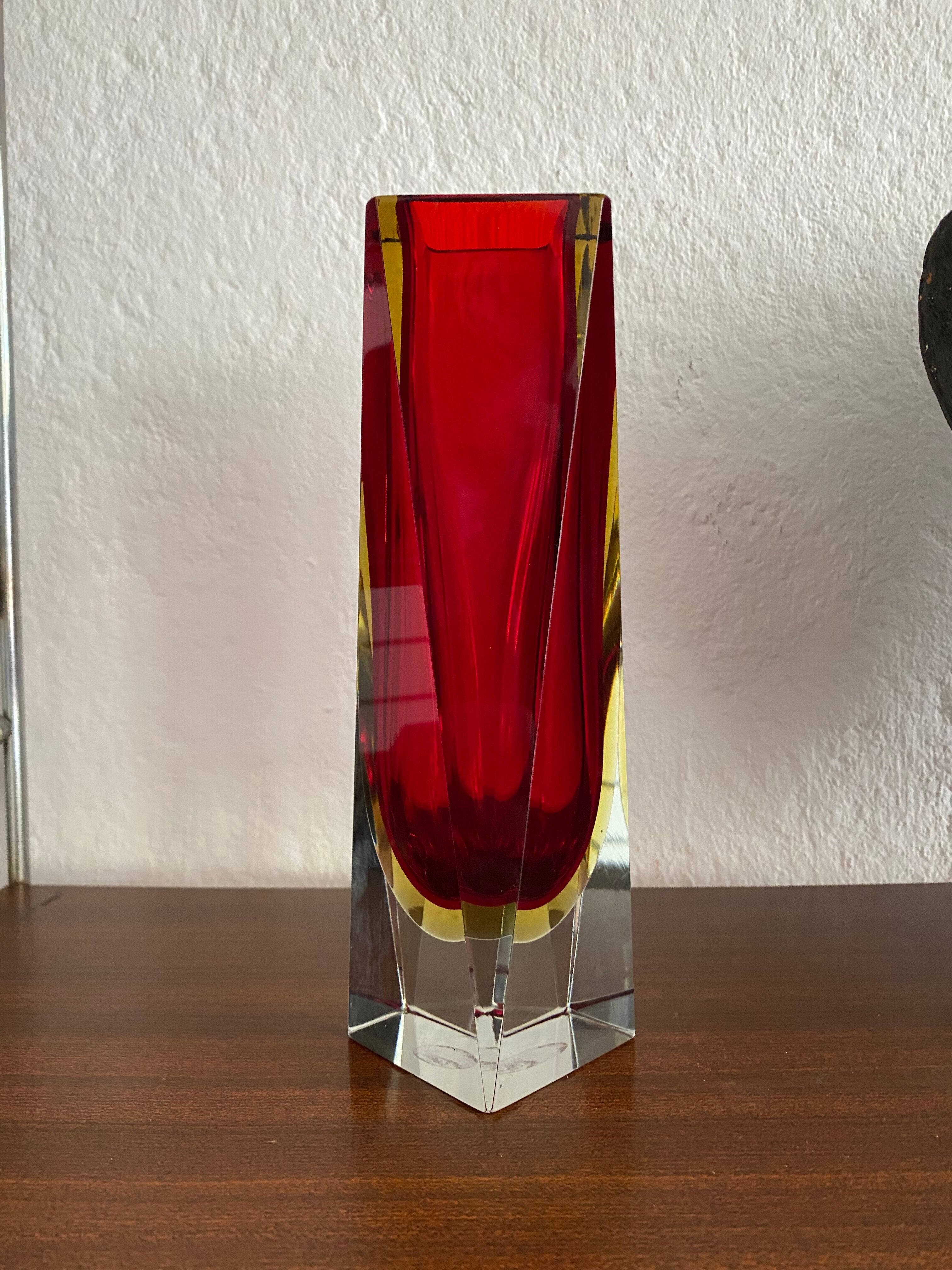 Vintage Murano glass vase 60s