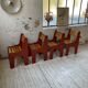 4 vintage Plywood chairs 80s
