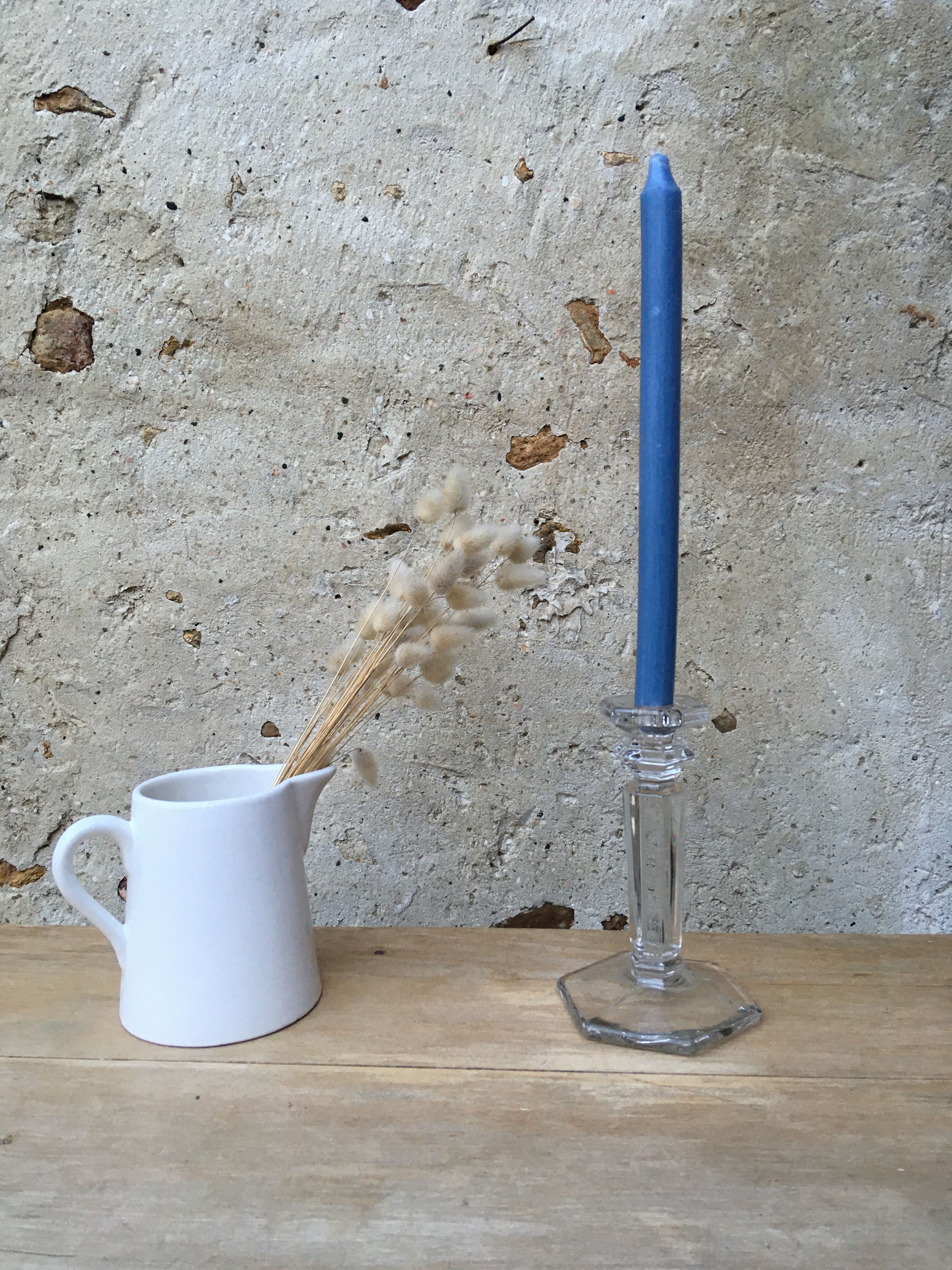 Hexagonal glass candle holder