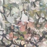 Painting signed Oil on canvas dimension: height -50 cm- width -56 cm-