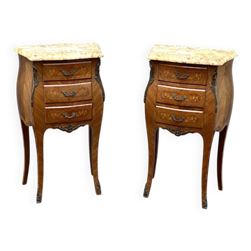 Pair of Louis XV style bedside tables