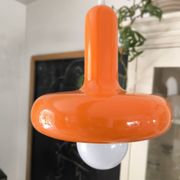 Orange ceiling pendant light