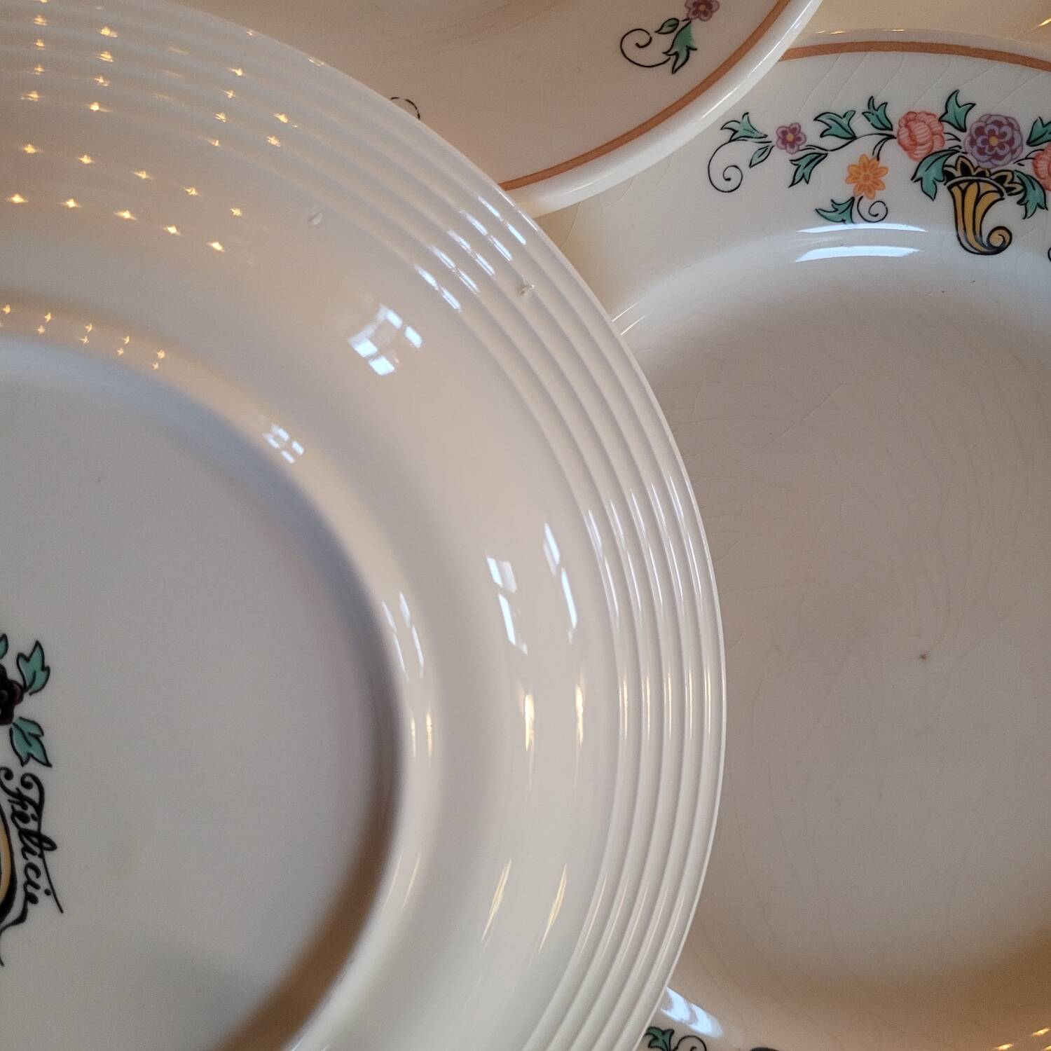 St Clément Félicie dessert plates 60's