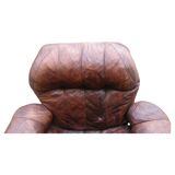 Vintage brown leather lounge chair